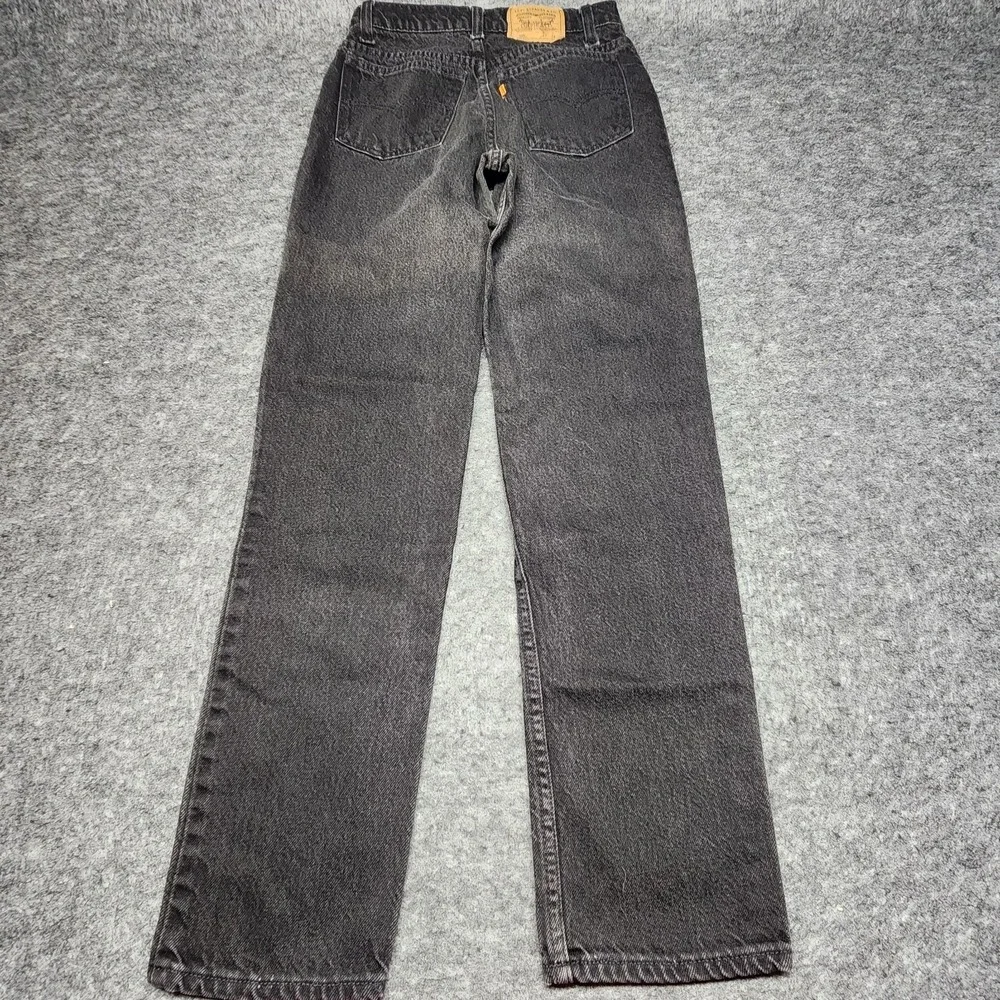 Levis Vintage 506 Black Wash Straight Orange Tab Student Jeans 27x28 90s USA